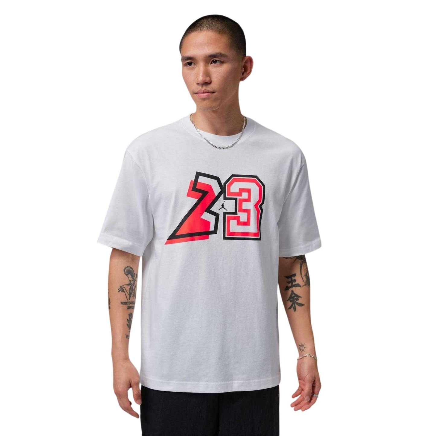 White - Front - Nike Mens 23 Graphic Print T-Shirt