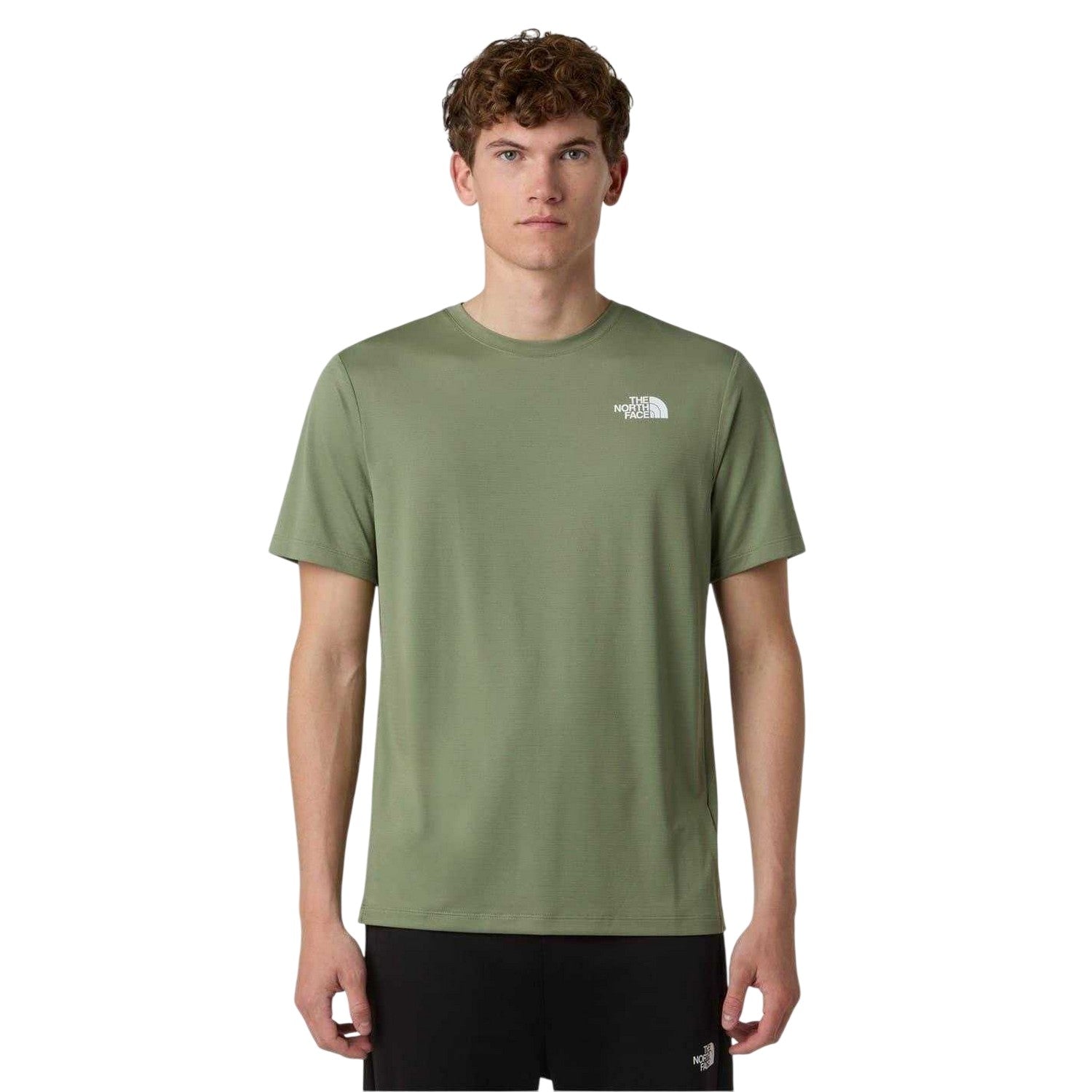 Green - Side - The North Face Mens 24-7 Logo T-Shirt