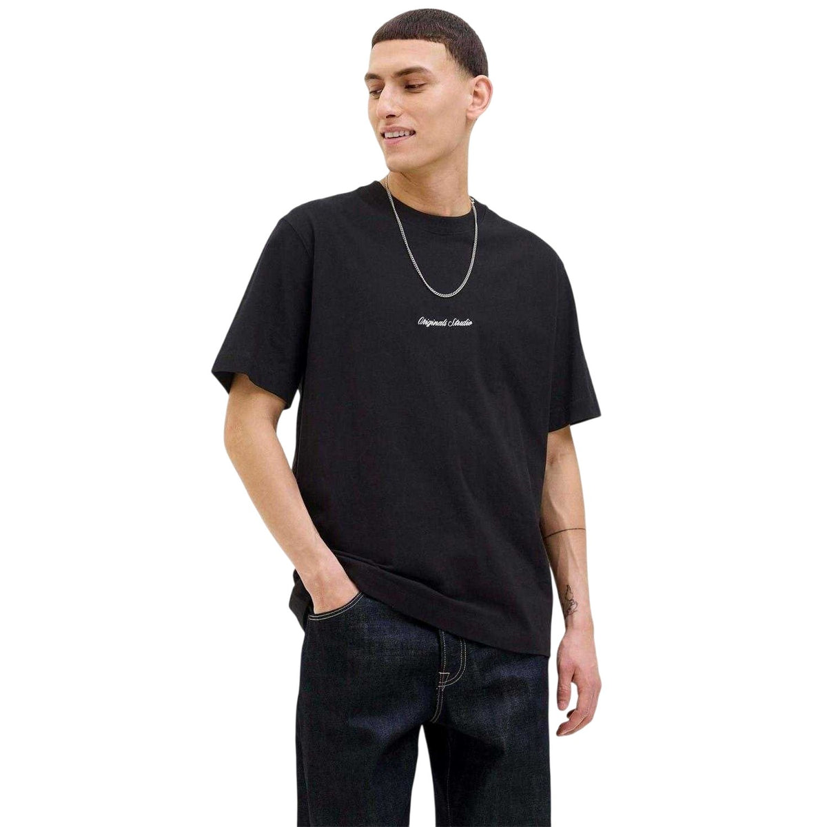 Black - Side - Jack And Jones Mens Norrebro T-Shirt