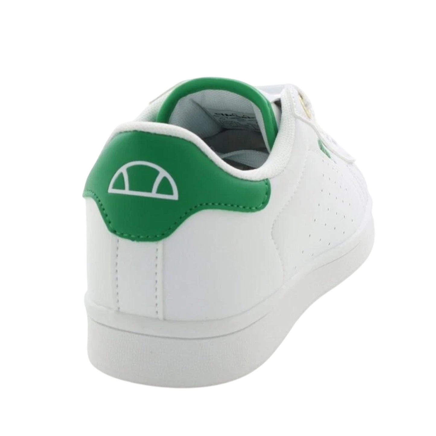 White-Green - Back - Ellesse Womens-Ladies Classic Leather Cupsole Trainers