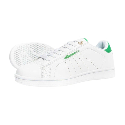 White-Green - Pack Shot - Ellesse Womens-Ladies Classic Leather Cupsole Trainers