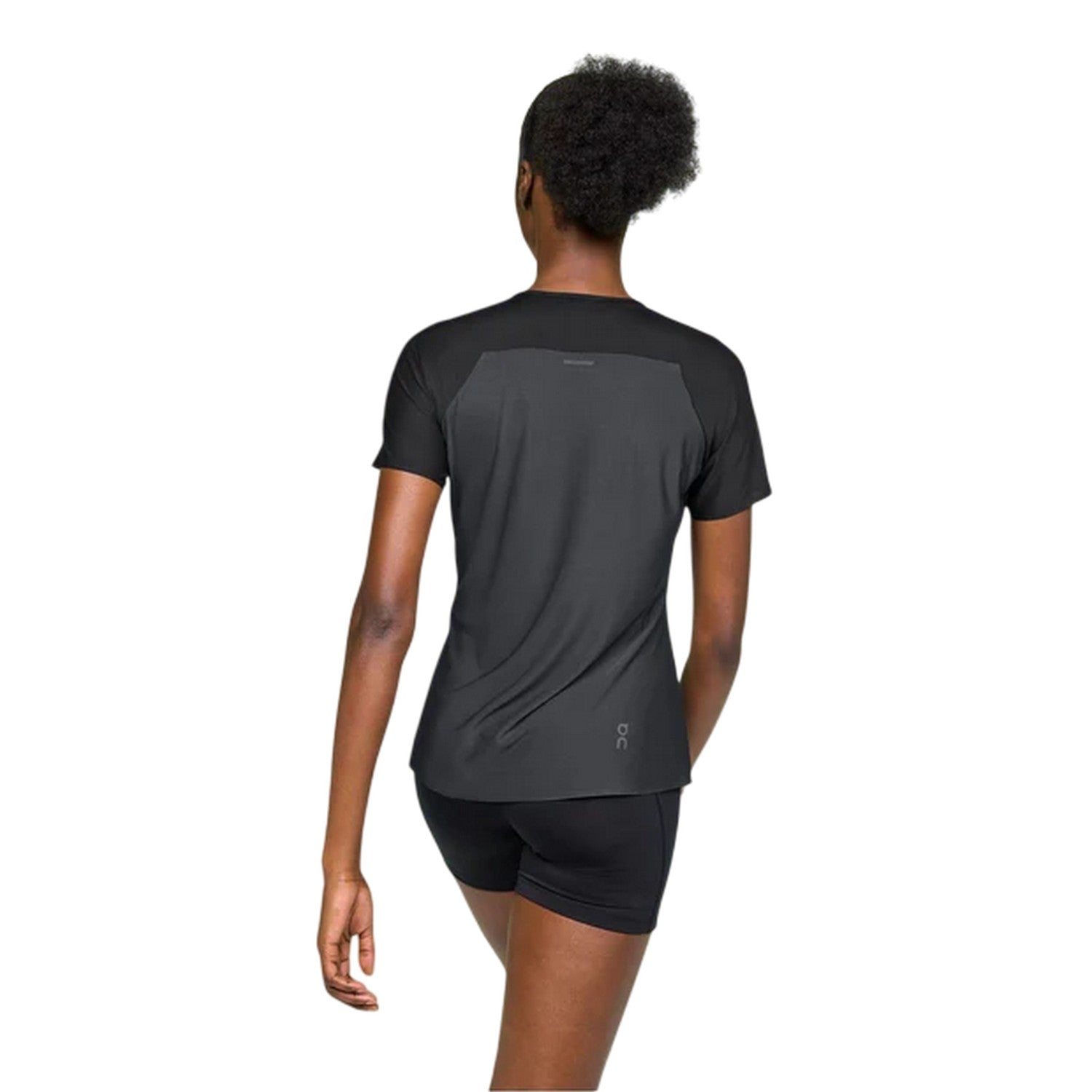 Black - Back - On Running Womens-Ladies Performance Running T-Shirt
