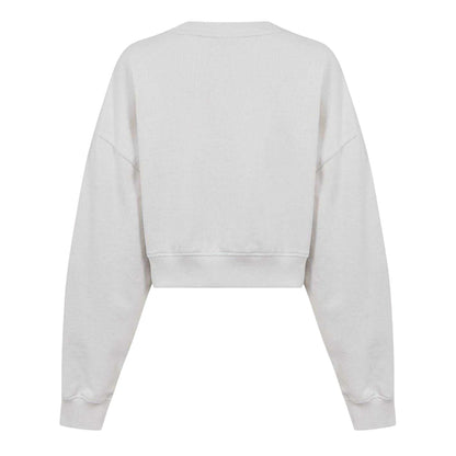 Moonbeam - Back - Calvin Klein Womens-Ladies Institutional Drop Shoulder Crop Sweatshirt