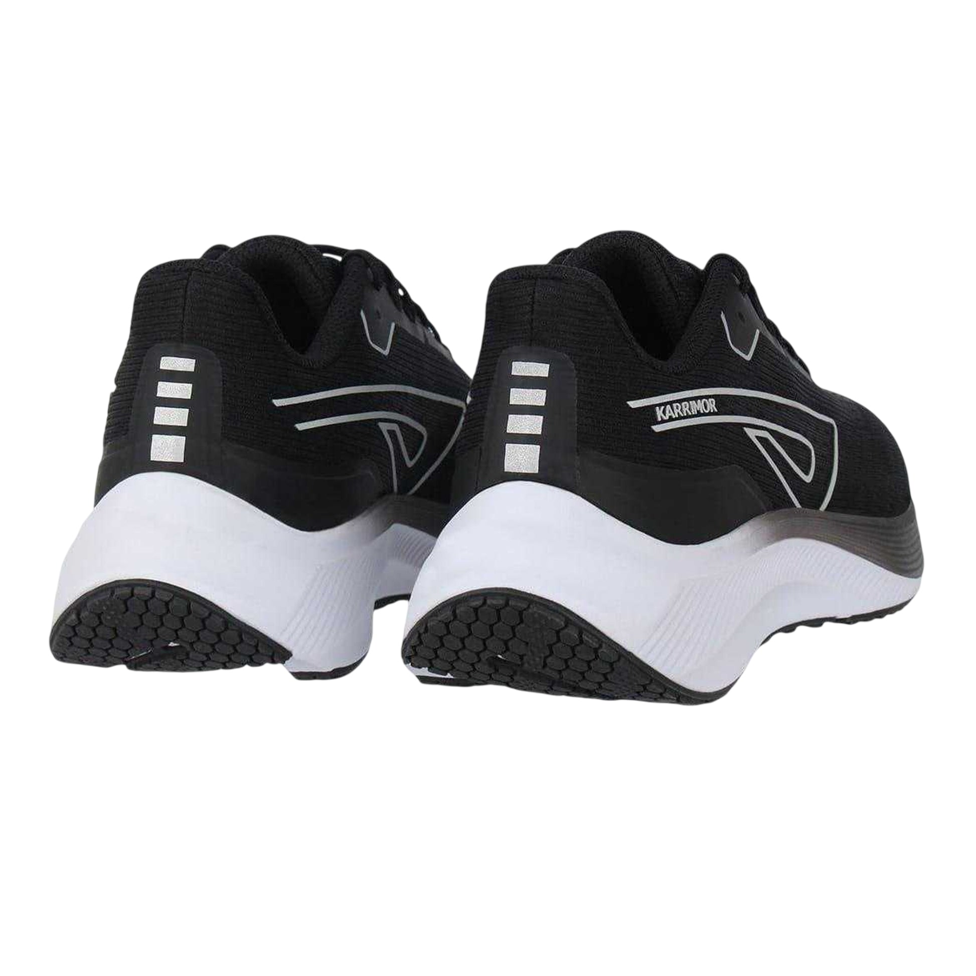 Black-White - Back - Karrimor Childrens-Kids Rapid 5 Road Cushioned Shoes
