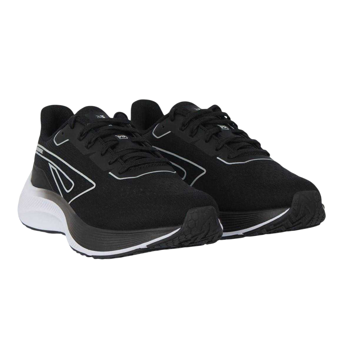 Black-White - Pack Shot - Karrimor Childrens-Kids Rapid 5 Road Cushioned Shoes