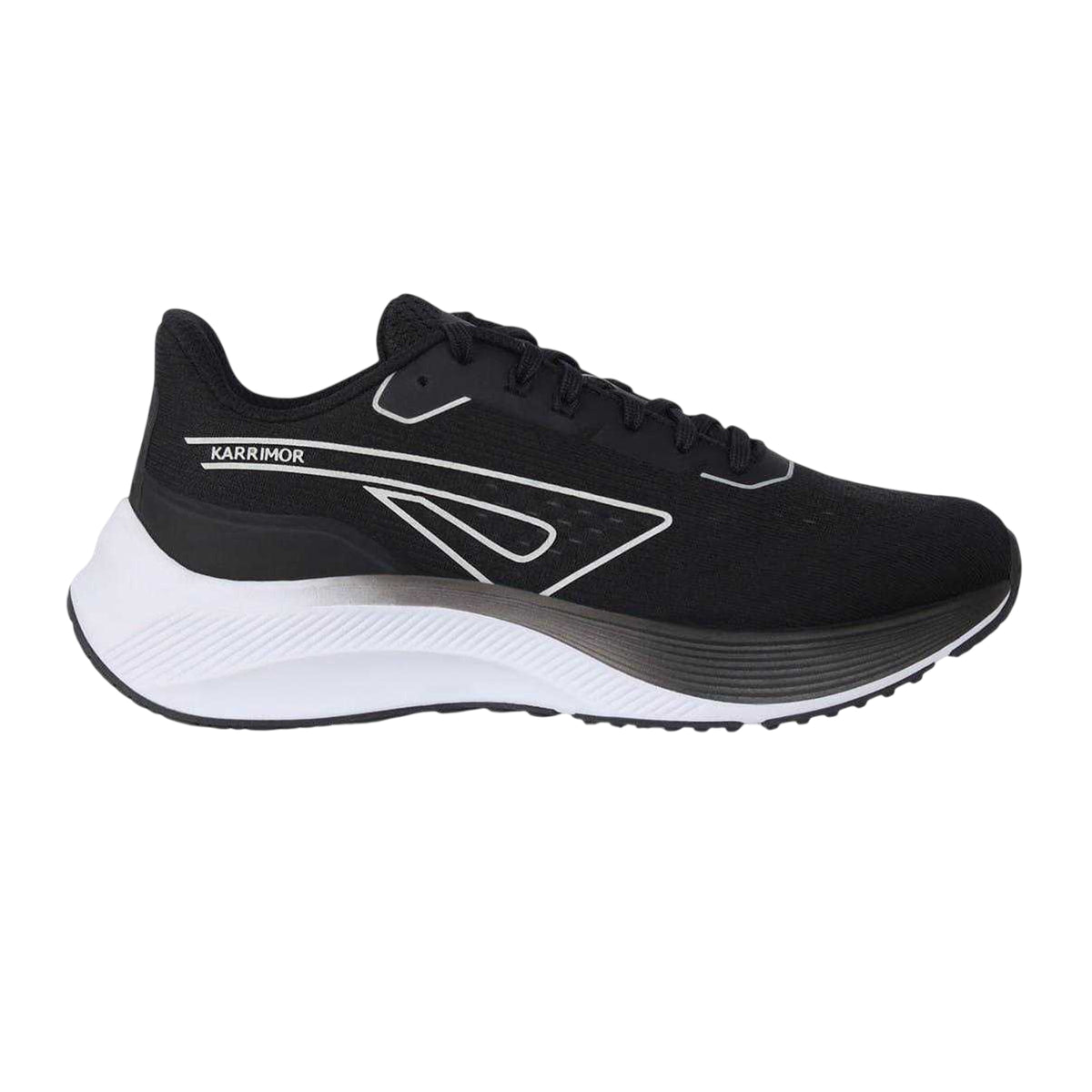 Black-White - Front - Karrimor Childrens-Kids Rapid 5 Road Cushioned Shoes