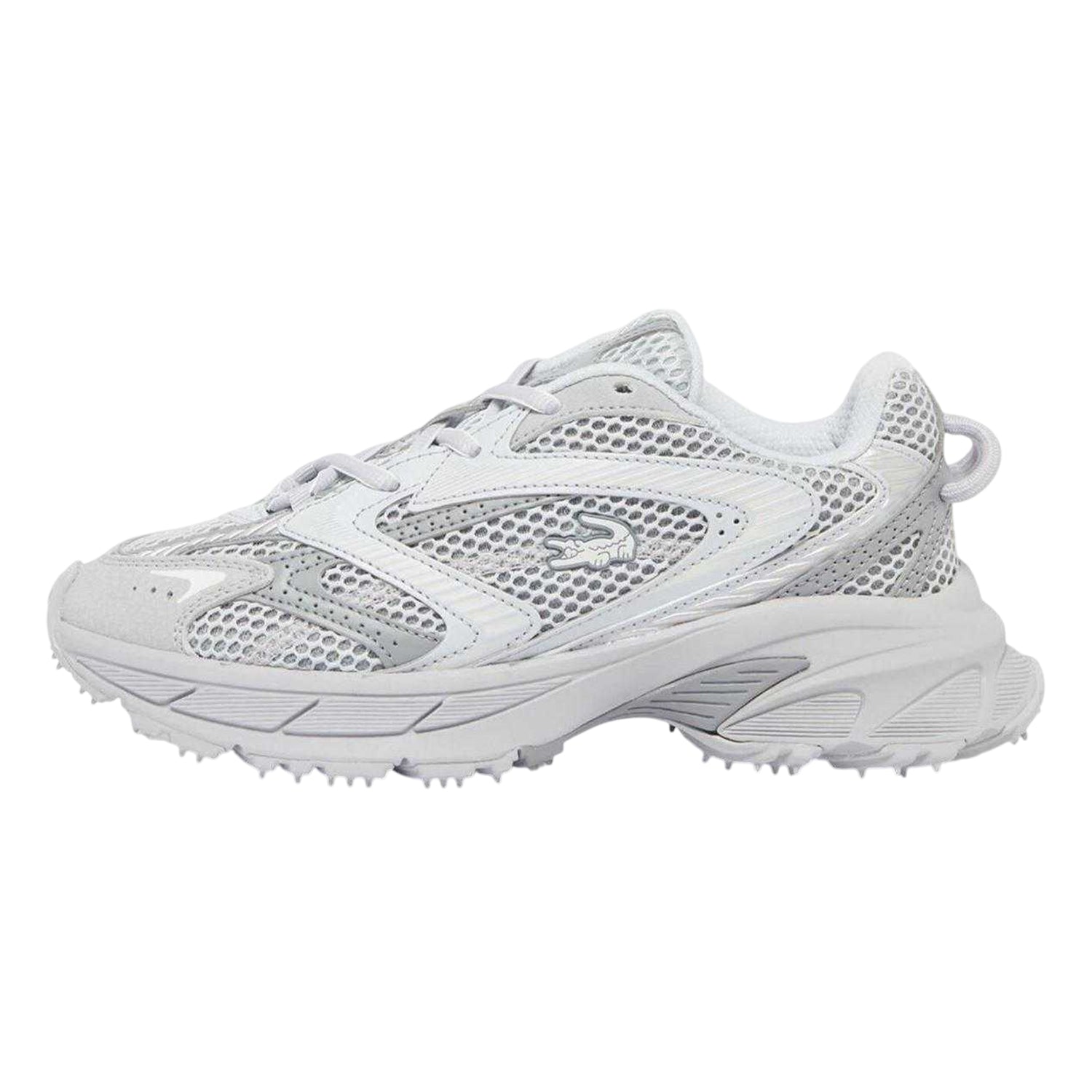 Grey - Side - Lacoste Womens-Ladies L003 Neo Shot Trainers