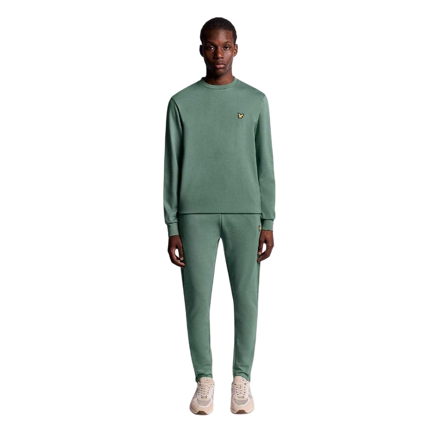Green - Side - Lyle & Scott Mens Lightweight Sweatshirt