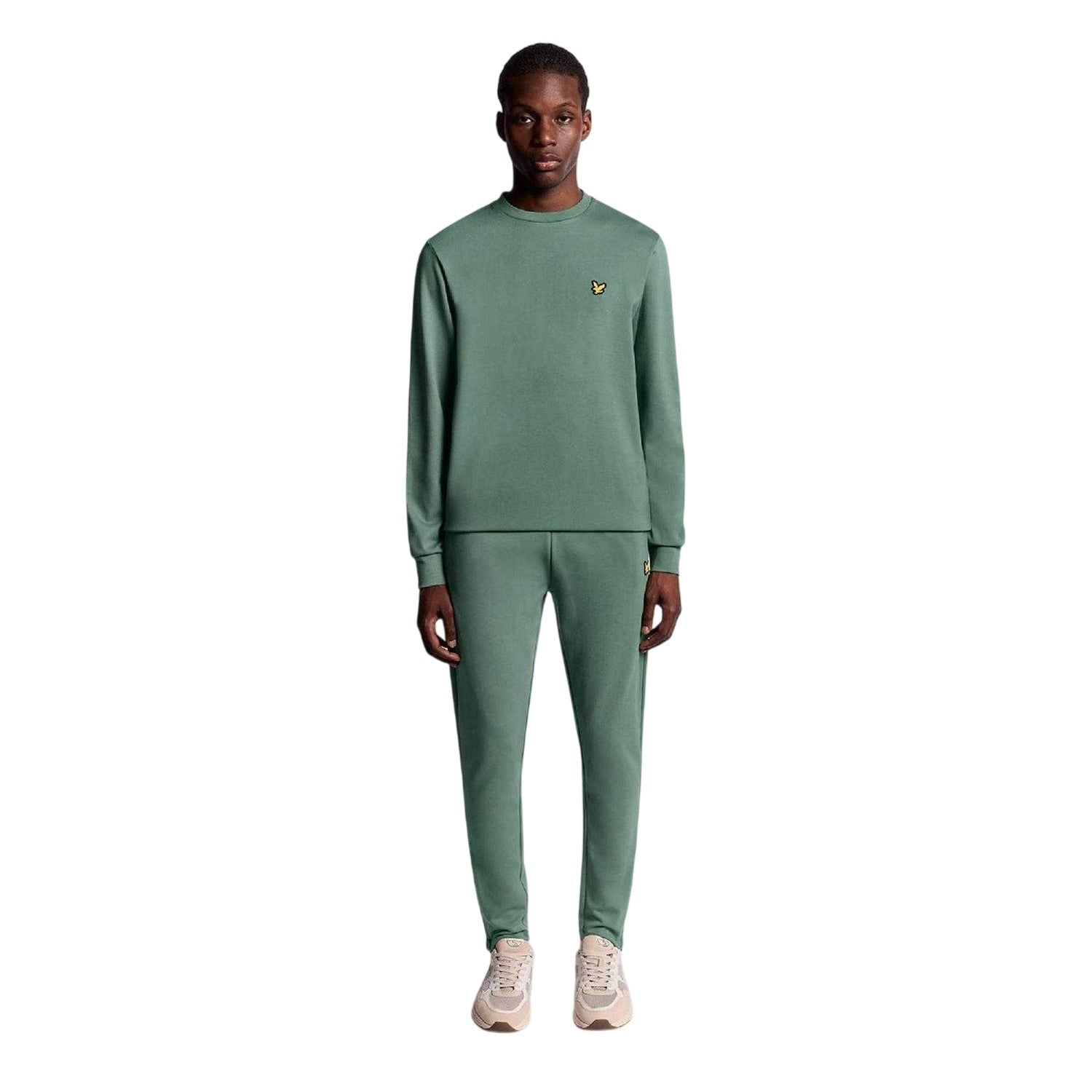 Green - Side - Lyle & Scott Mens Lightweight Sweatshirt