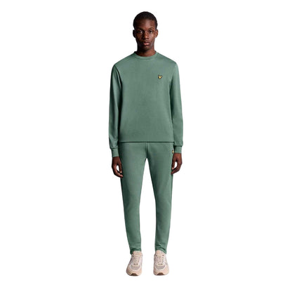 Green - Side - Lyle & Scott Mens Lightweight Sweatshirt