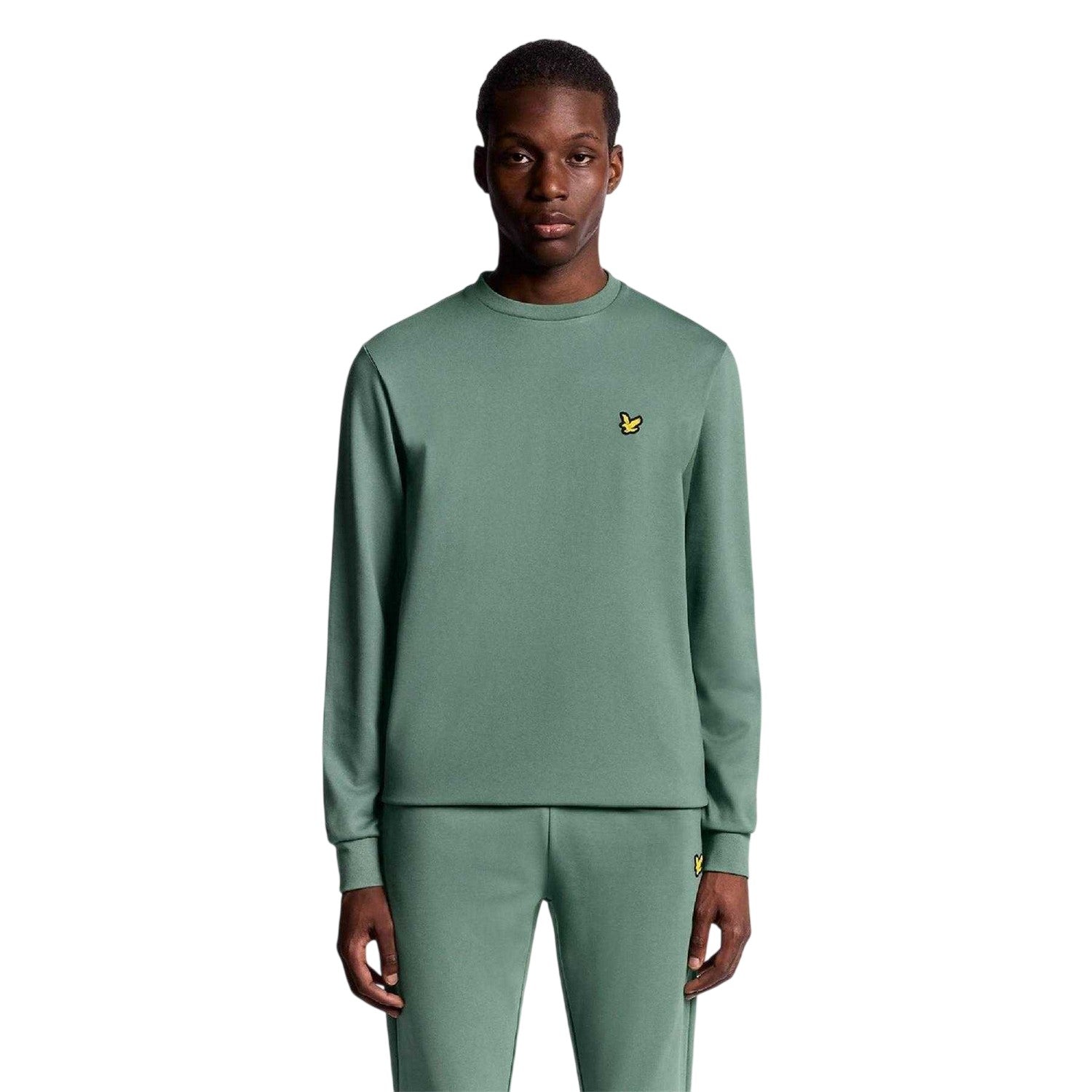 Green - Front - Lyle & Scott Mens Lightweight Sweatshirt