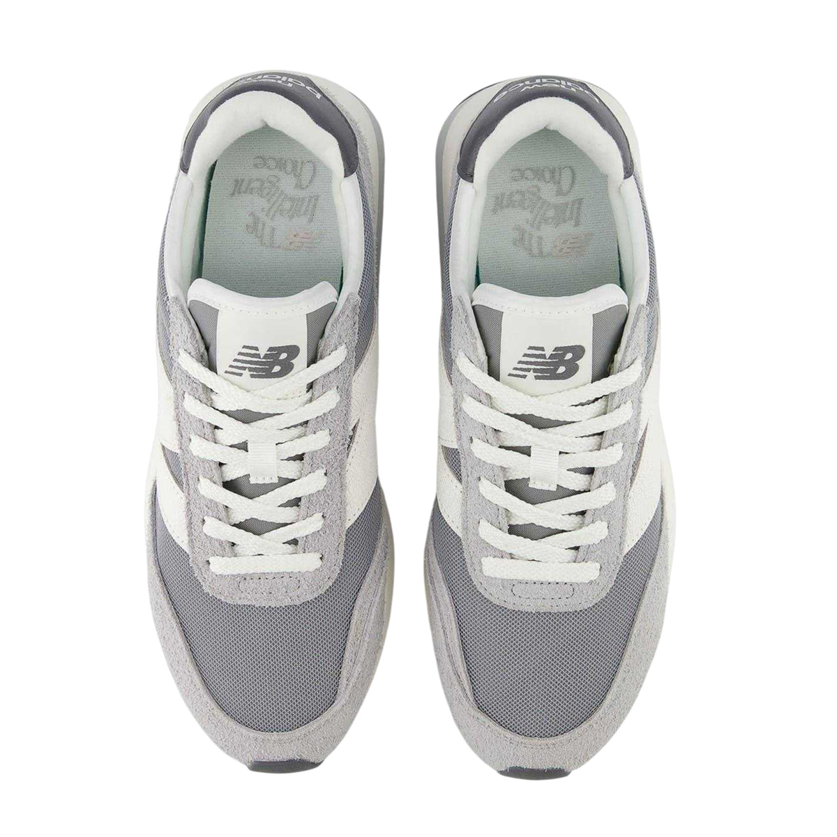 Grey-White - Side - New Balance Unisex Adult 237 N Mesh Trainers