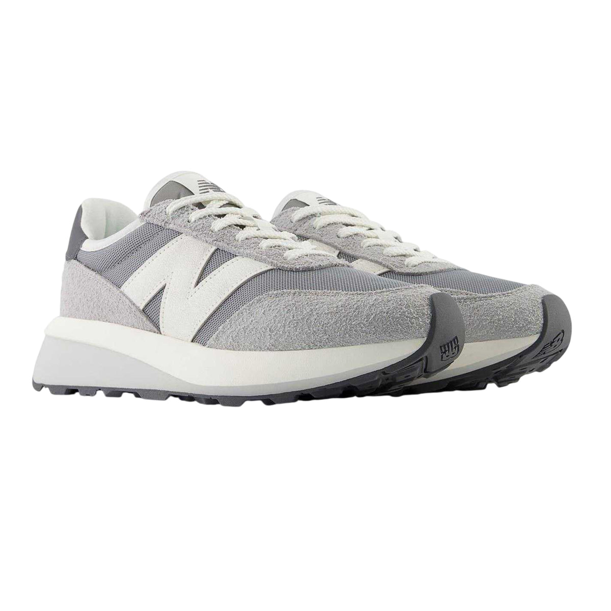 Grey-White - Pack Shot - New Balance Unisex Adult 237 N Mesh Trainers