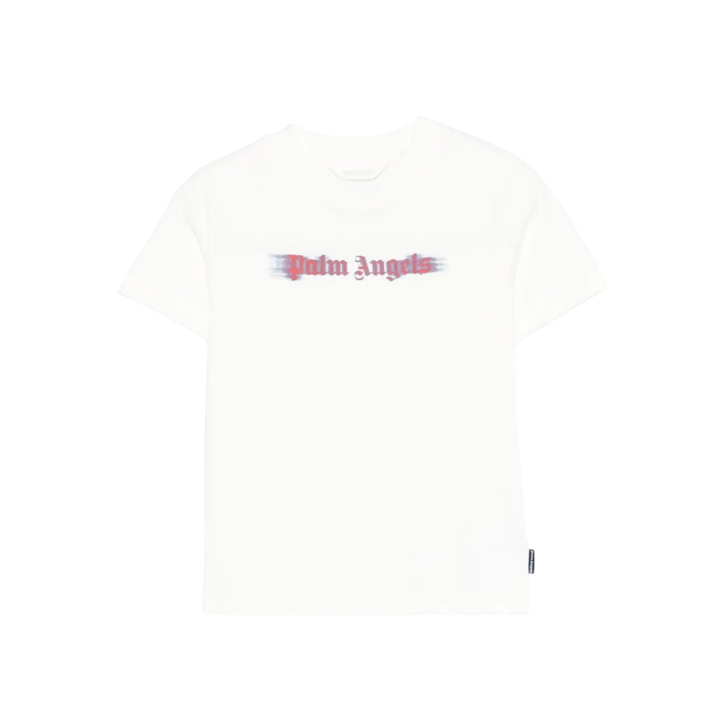 White - Front - Palm Angels Childrens-Kids Blur Logo T-Shirt