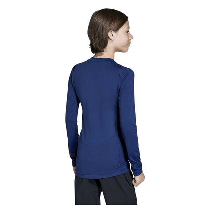 Navy Blue - Back - Adidas Childrens-Kids Techfit Aeroready Long-Sleeved Top