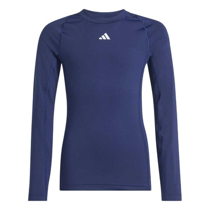 Navy Blue - Front - Adidas Childrens-Kids Techfit Aeroready Long-Sleeved Top