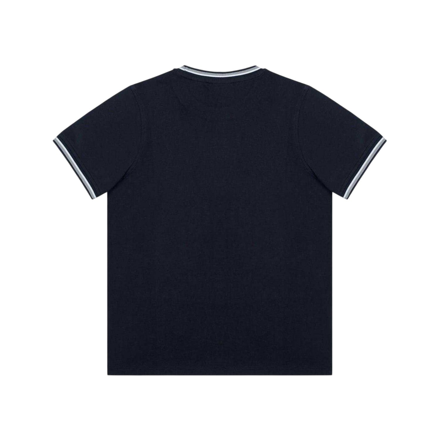 Navy - Back - Slazenger Childrens-Kids Tipped Crew Neck T-Shirt