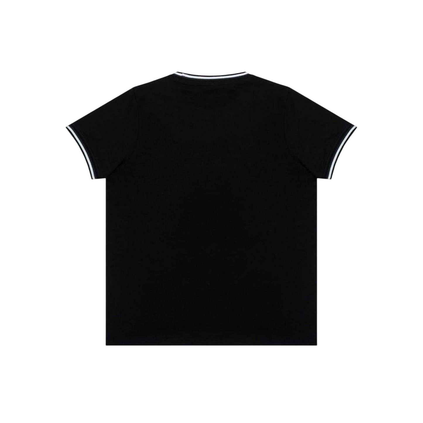 Black - Back - Slazenger Childrens-Kids Tipped Crew Neck T-Shirt