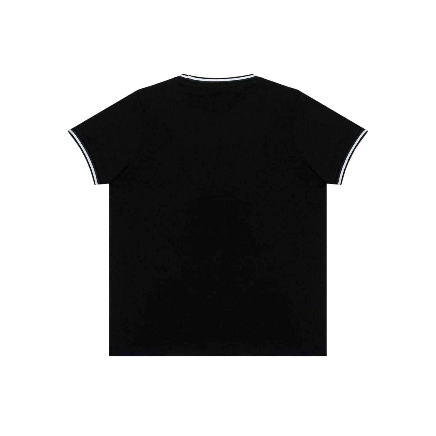 Black - Back - Slazenger Childrens-Kids Tipped Crew Neck T-Shirt