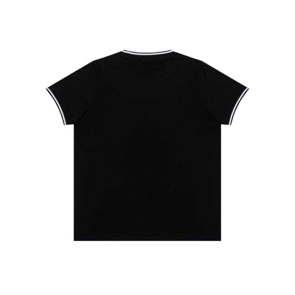 Black - Back - Slazenger Childrens-Kids Tipped Crew Neck T-Shirt