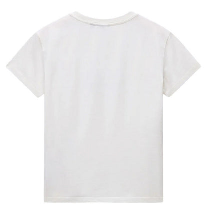 Heron White - Back - Napapijri Womens-Ladies Box Logo T-Shirt