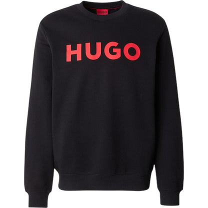 Black - Front - Hugo Mens Contrast Logo French Terry Sweatshirt