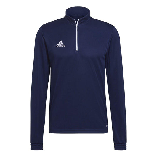 Navy Blue - Front - Adidas Mens Entrada 22 Quarter Zip Training Sweatshirt