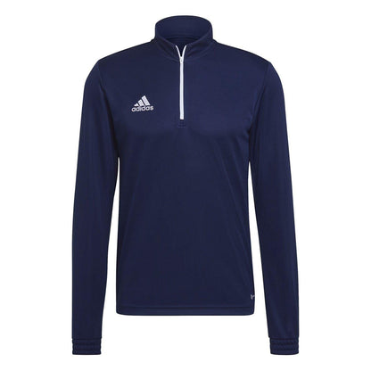 Navy Blue - Front - Adidas Mens Entrada 22 Quarter Zip Training Sweatshirt