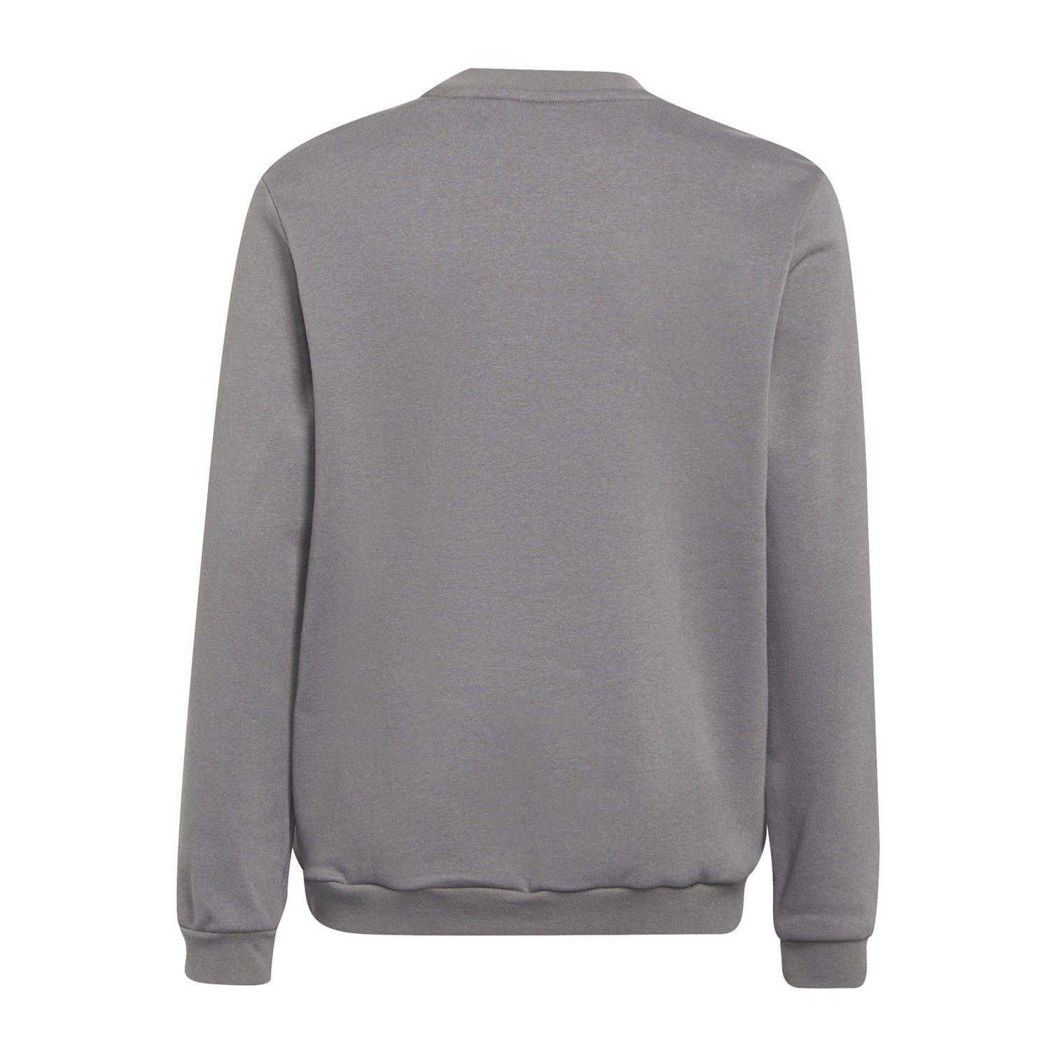 Grey - Back - Adidas Childrens-Kids Entrada 22 Crew Neck Sweatshirt