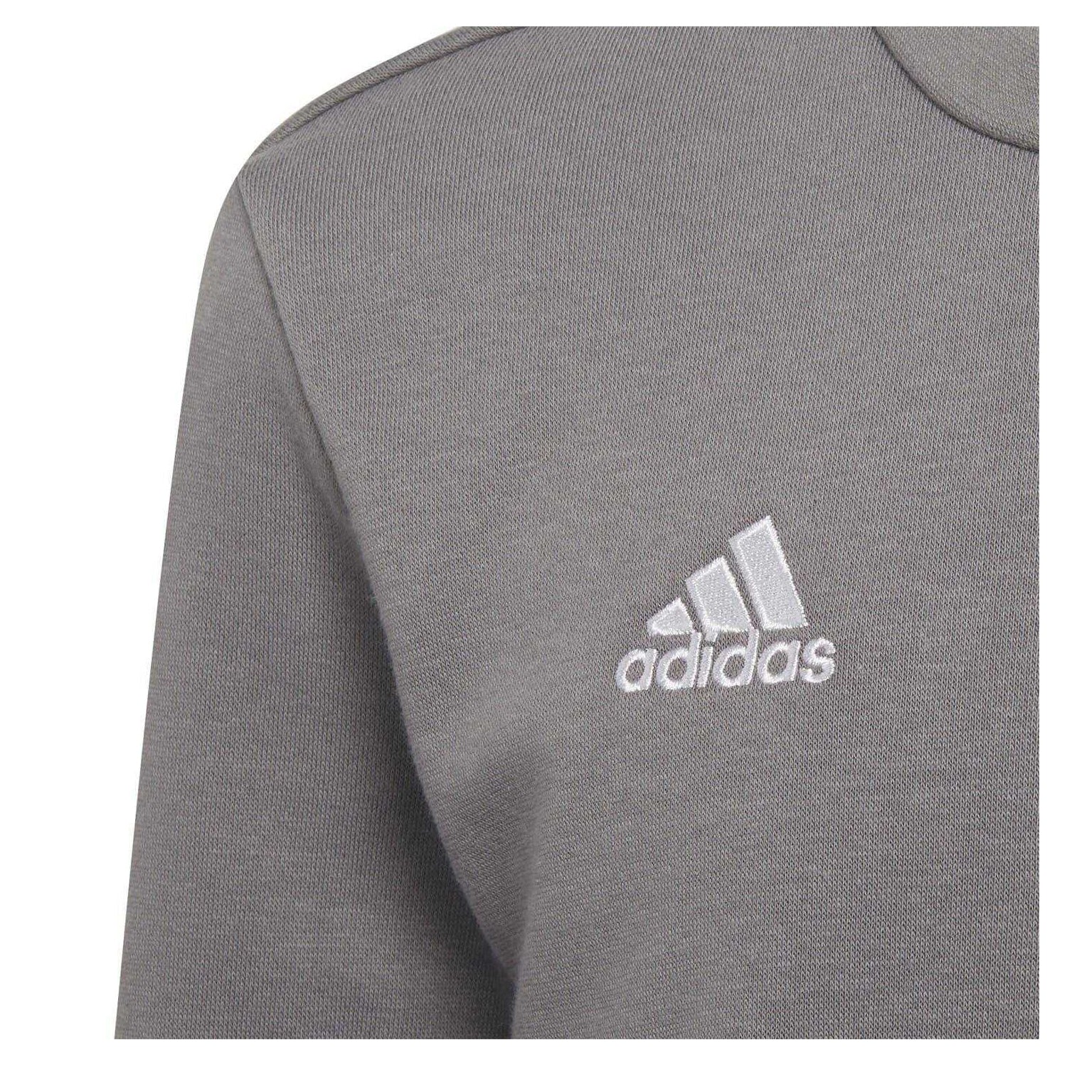 Grey - Side - Adidas Childrens-Kids Entrada 22 Crew Neck Sweatshirt