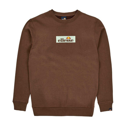 Brown - Front - Ellesse Mens Tablido Crew Neck Sweatshirt