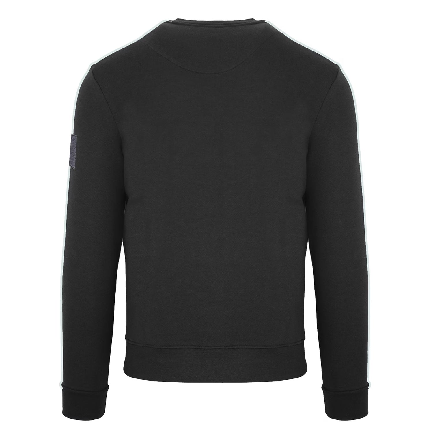 Black - Back - Aquascutum Unisex Adult Logo Ribbed Regular Long-Sleeved Sweatshirt