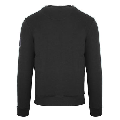 Black - Back - Aquascutum Unisex Adult Logo Ribbed Regular Long-Sleeved Sweatshirt