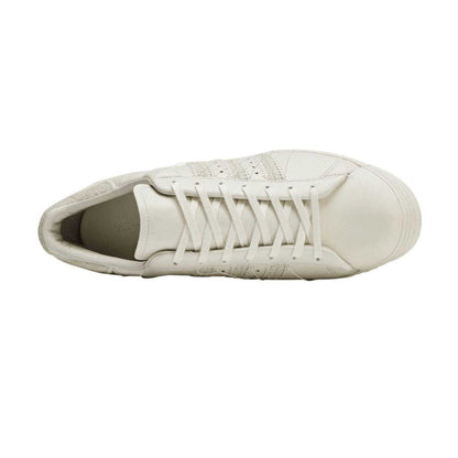 Off White - Side - Y-3 Womens-Ladies Superstar Leather Trainers