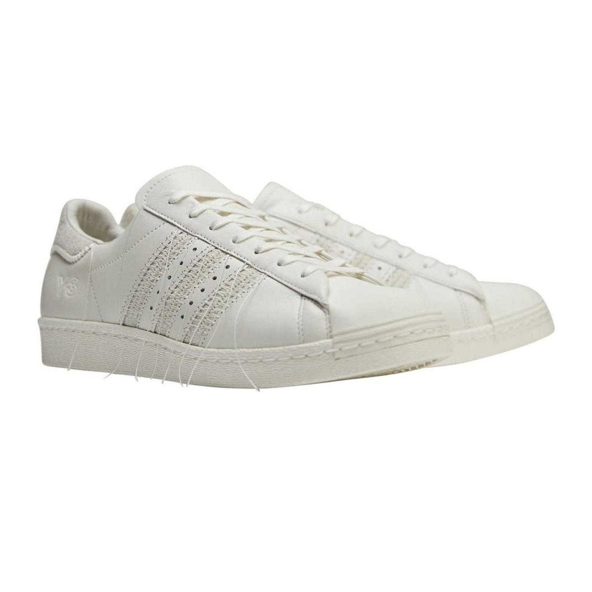Off White - Pack Shot - Y-3 Womens-Ladies Superstar Leather Trainers