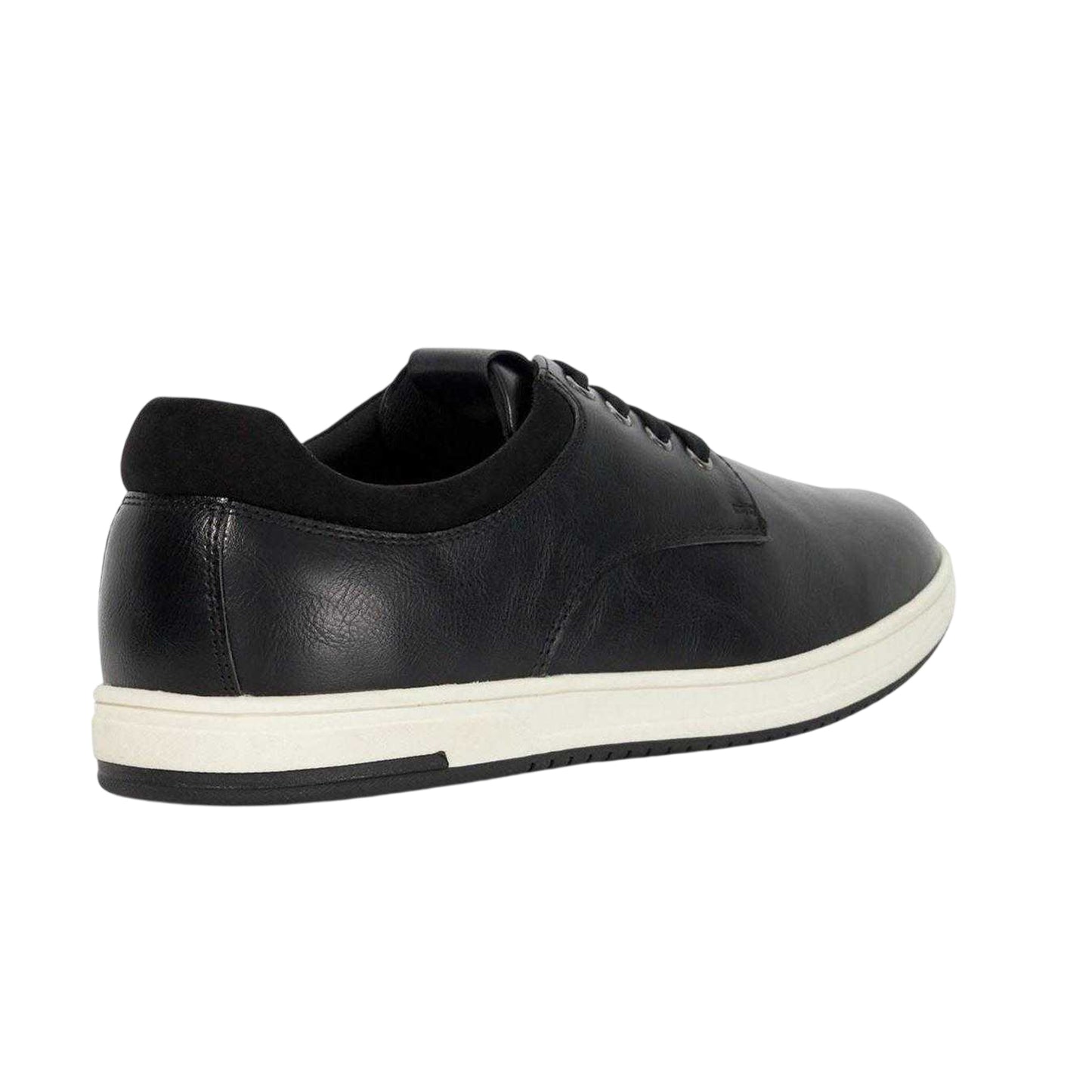Black - Back - Dune London Mens Tamsen Lace Flat Trainers