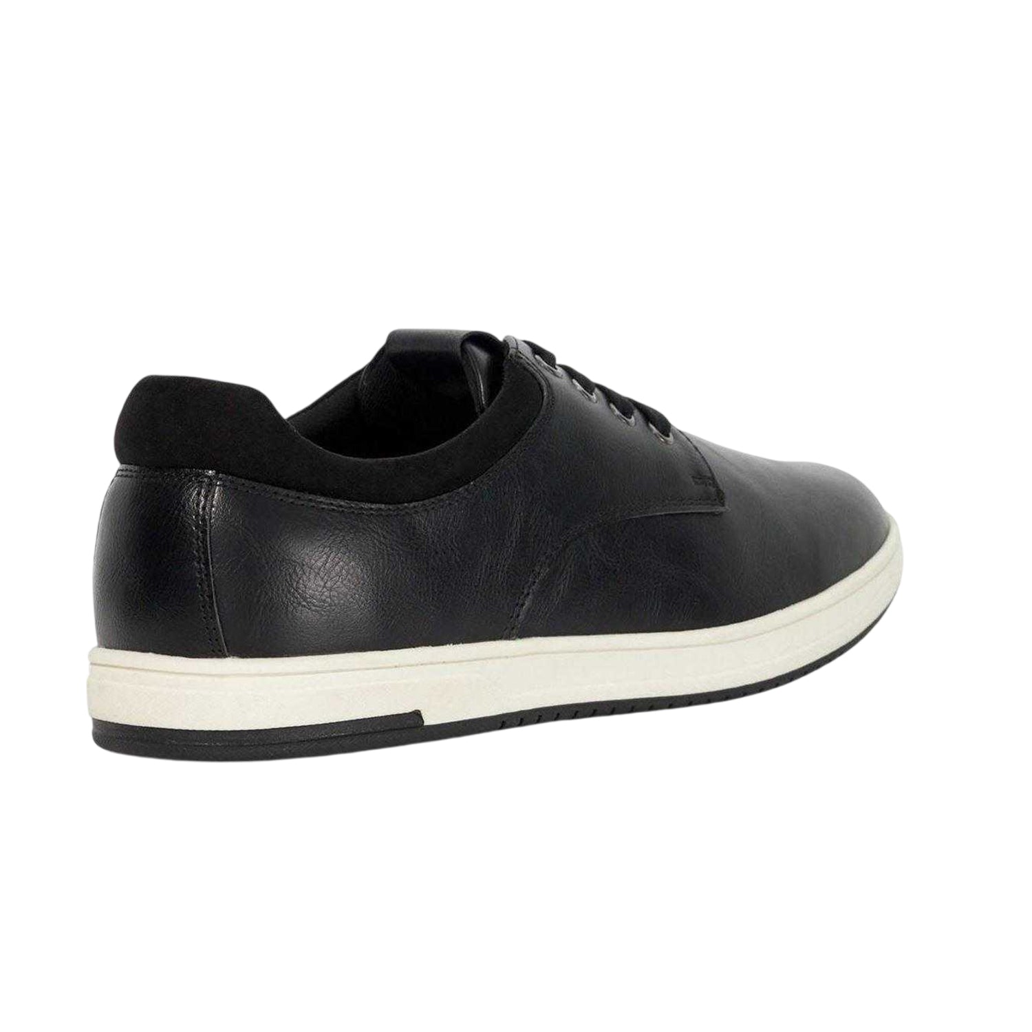 Black - Back - Dune London Mens Tamsen Lace Flat Trainers