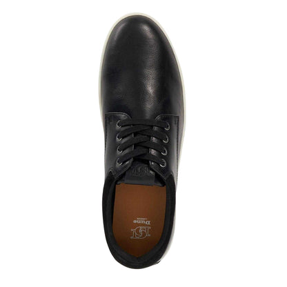 Black - Side - Dune London Mens Tamsen Lace Flat Trainers