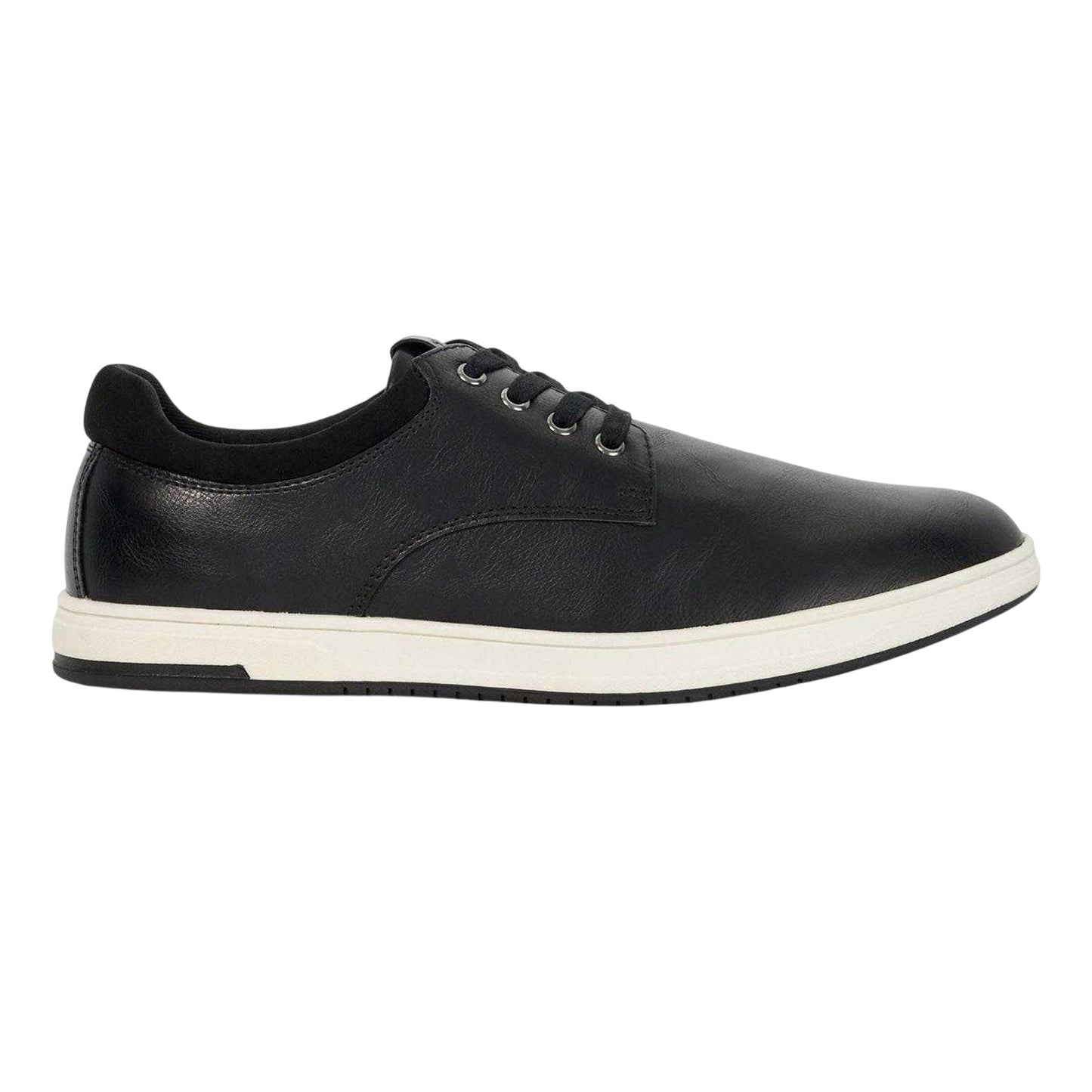 Black - Front - Dune London Mens Tamsen Lace Flat Trainers