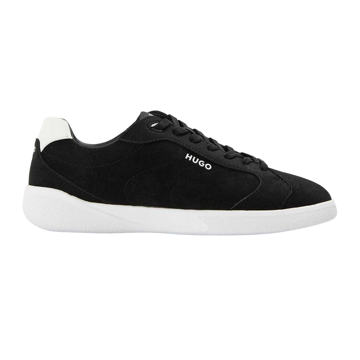 Black - Front - Hugo Mens Suede Trainers