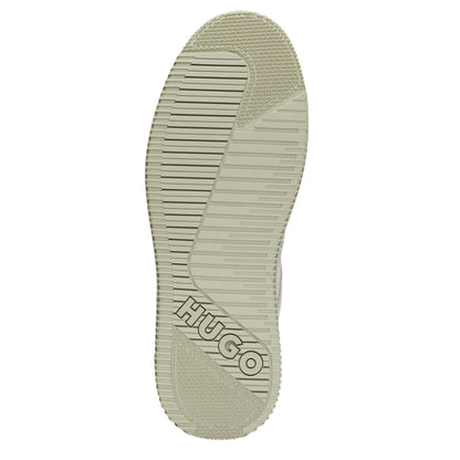 Light Beige - Lifestyle - Hugo Mens Leather Low Tennis Trainers