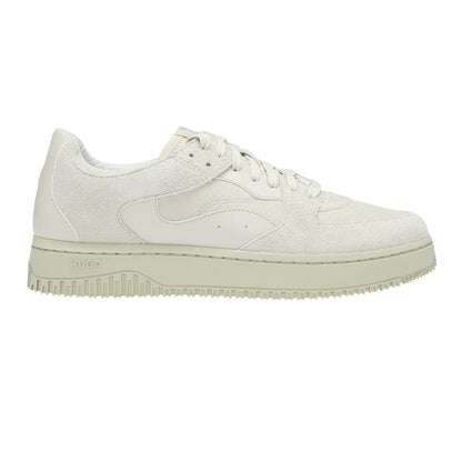 Light Beige - Front - Hugo Mens Leather Low Tennis Trainers