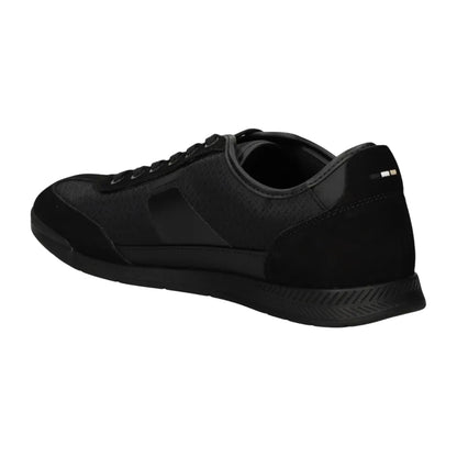 Black - Back - Boss Mens Suede Trainers