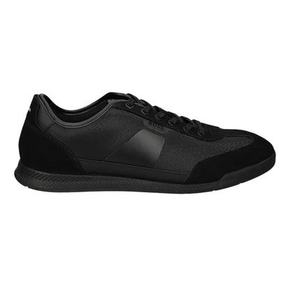 Black - Front - Boss Mens Suede Trainers