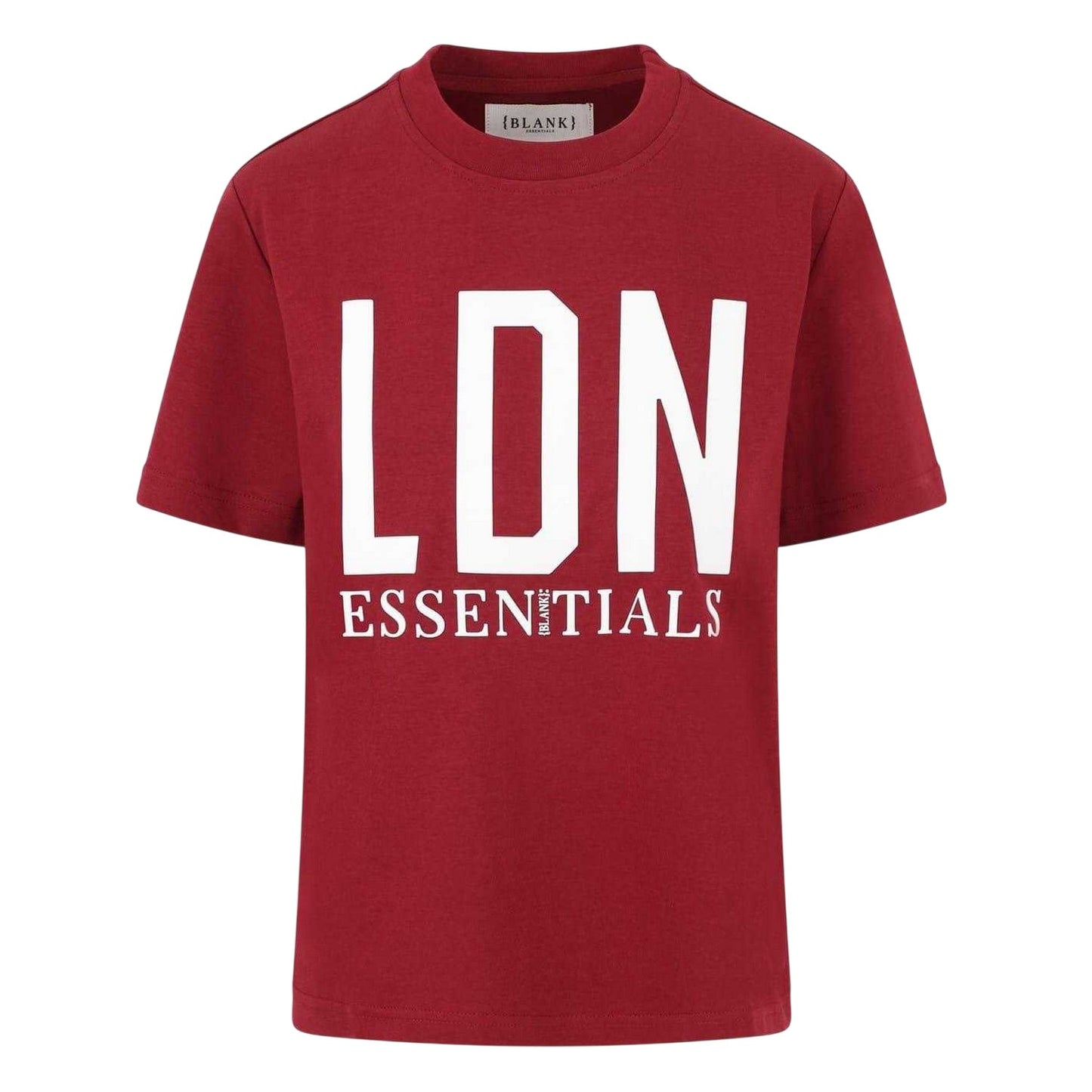 Burgundy - Front - Blank Essentials Womens-Ladies London Oversized T-Shirt