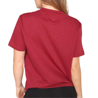 Burgundy - Lifestyle - Blank Essentials Womens-Ladies London Oversized T-Shirt