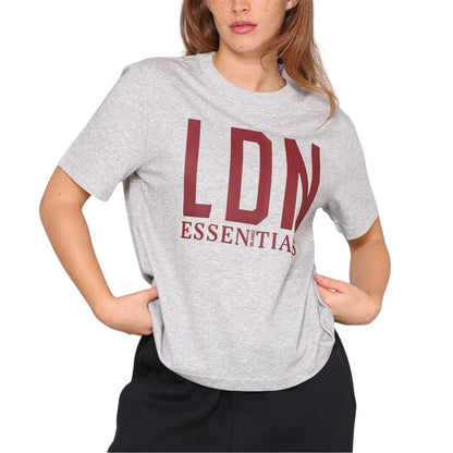 Grey Marl - Side - Blank Essentials Womens-Ladies London Oversized T-Shirt