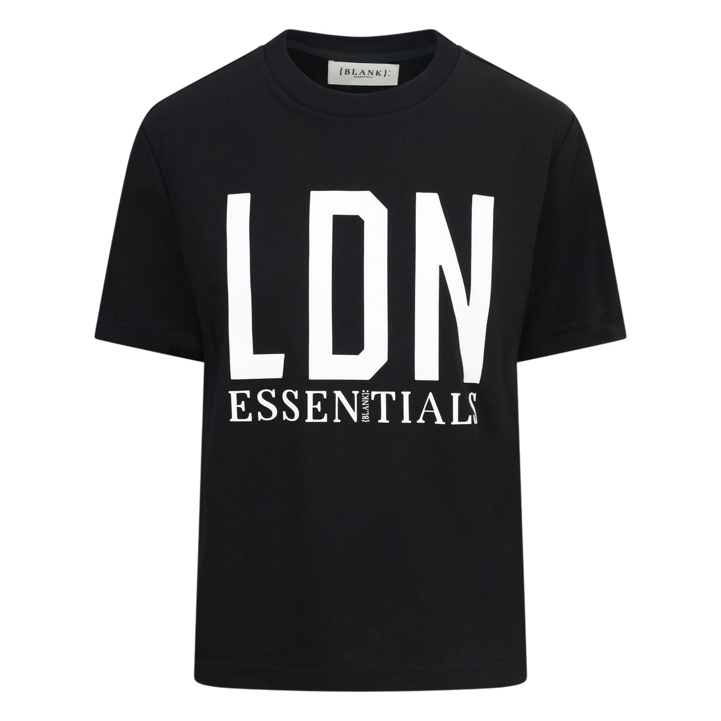 Black - Front - Blank Essentials Womens-Ladies London Oversized T-Shirt