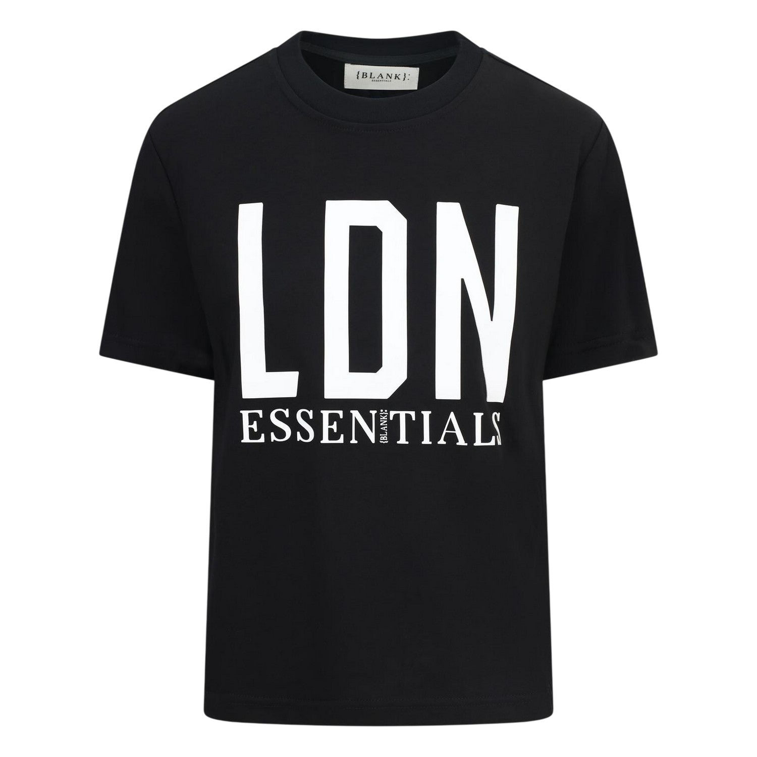 Black - Front - Blank Essentials Womens-Ladies London Oversized T-Shirt
