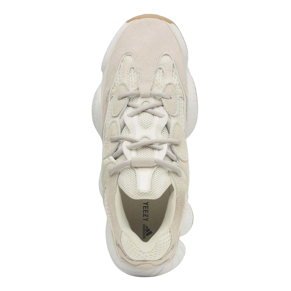 White - Lifestyle - Yeezy Mens 500 Suede Panel Trainers